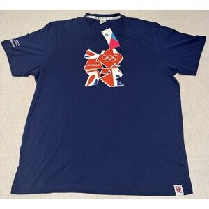 2012 London Olympics Short Sleeve T-Shirt Mens 2XL Navy Blue BNWT Official